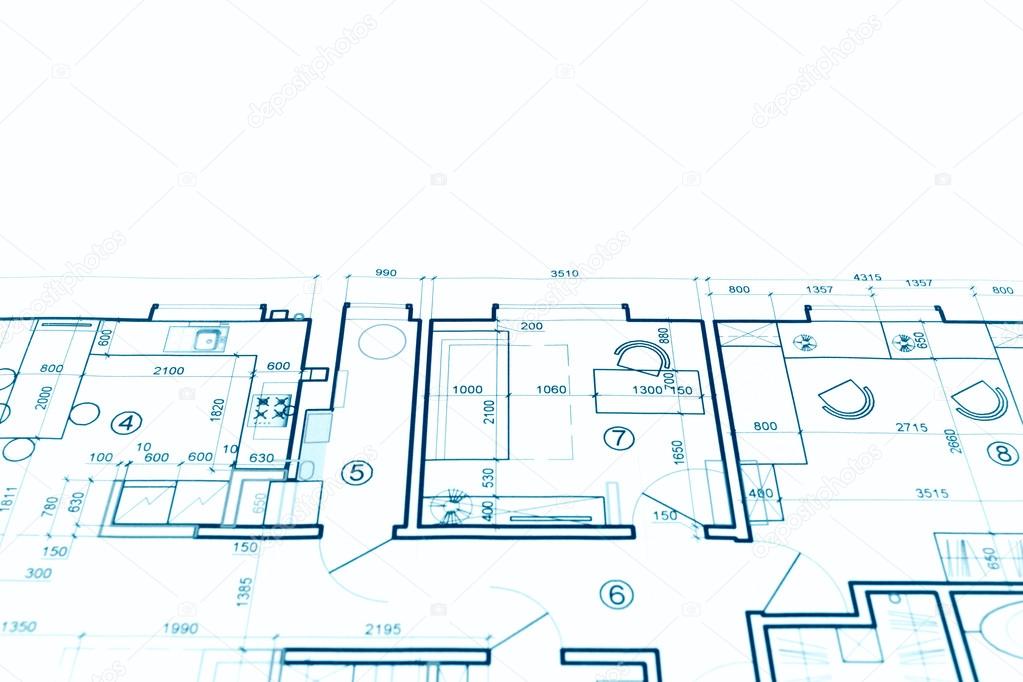 Projekt Architektoniczny Rysunek Techniczny Blue Plan