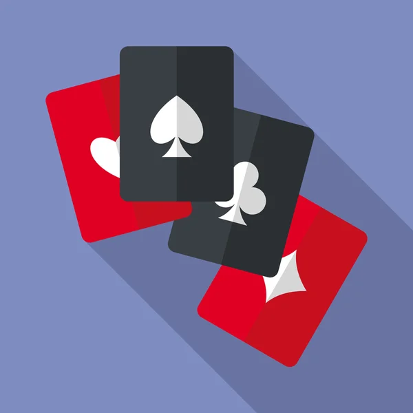 Vier Azen speelkaarten — Stockvector