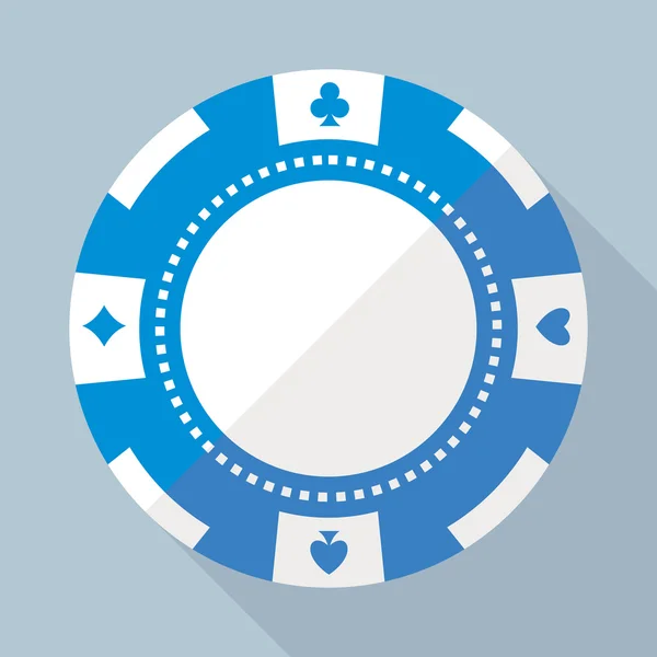 Casino gokken chip vector platte pictogram — Stockvector