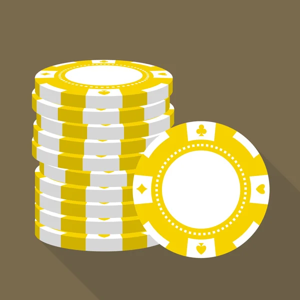 Casino fichas de juego pila — Vector de stock