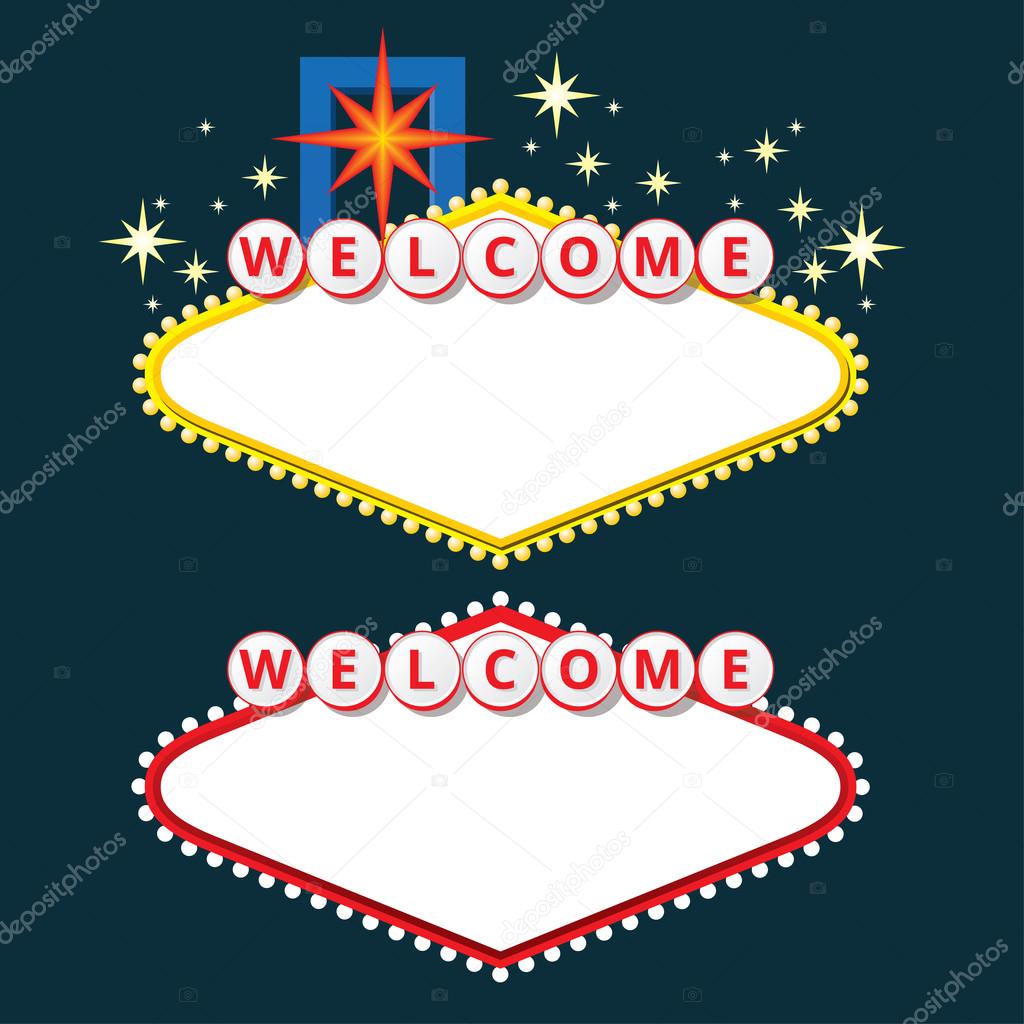 Welcome sign design elements