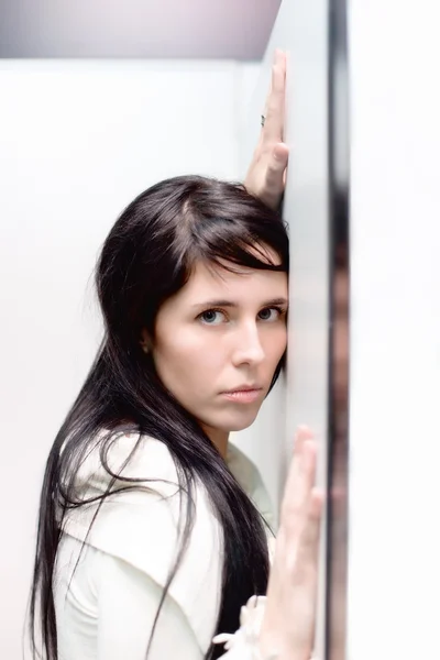 Portrait of attractive brunette girl — Stock Photo, Image