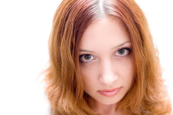 Pretty brunette. Close-up — Stock Photo, Image