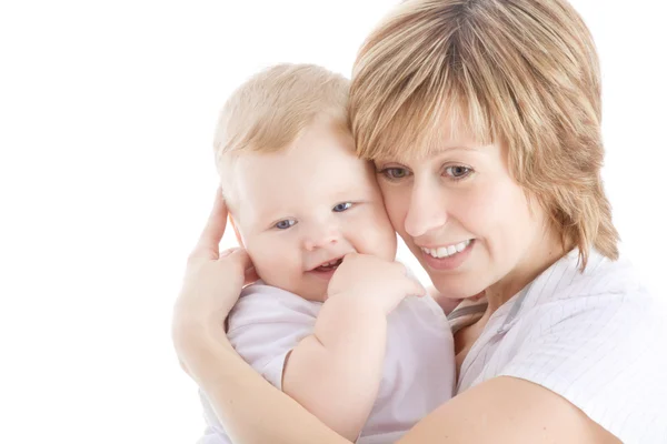 Retrato de la madre sosteniendo a su hijo —  Fotos de Stock