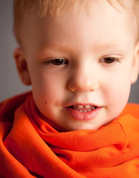 Portrait of emotional pretty little boy — Stock Photo, Image