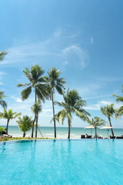 Yalnızlık beach bir palmiye ağaçlarının altında rahatlatıcı