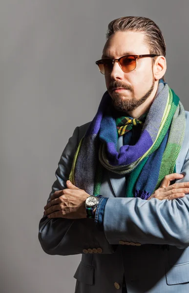 Portrait of a handsome stylish young man — Stock Photo, Image