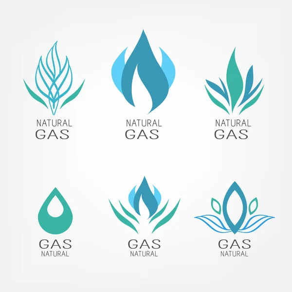 Ensemble d'icônes de gaz — Image vectorielle