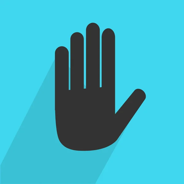 Icono de mano Stop — Vector de stock