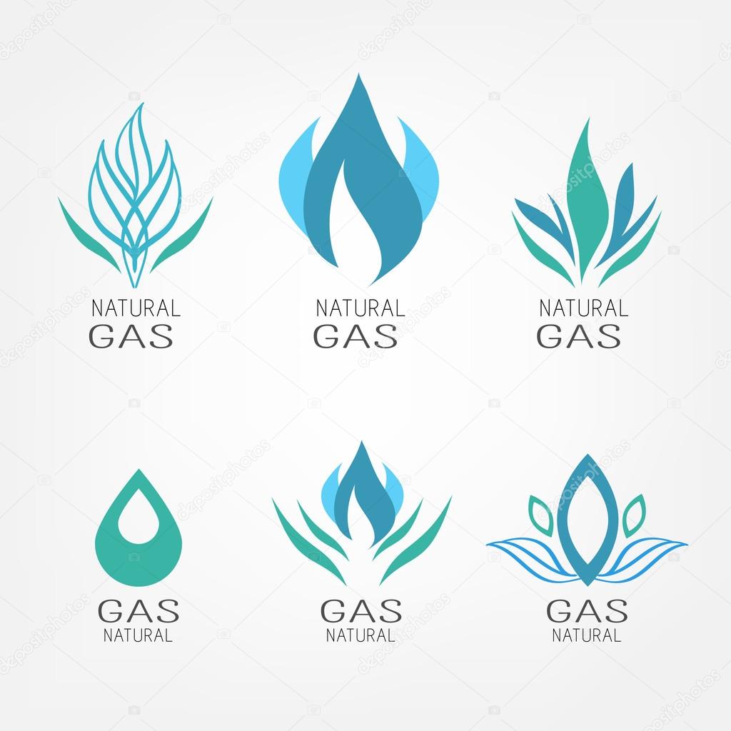 Set of gas icons
