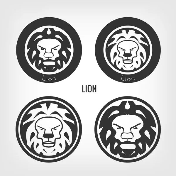 Conjunto de leões — Vetor de Stock