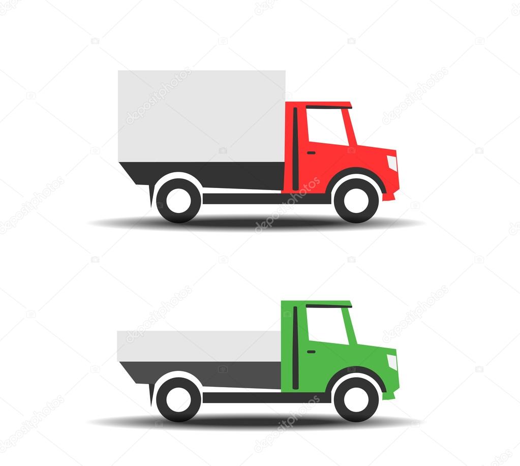 Delivery trucks icons