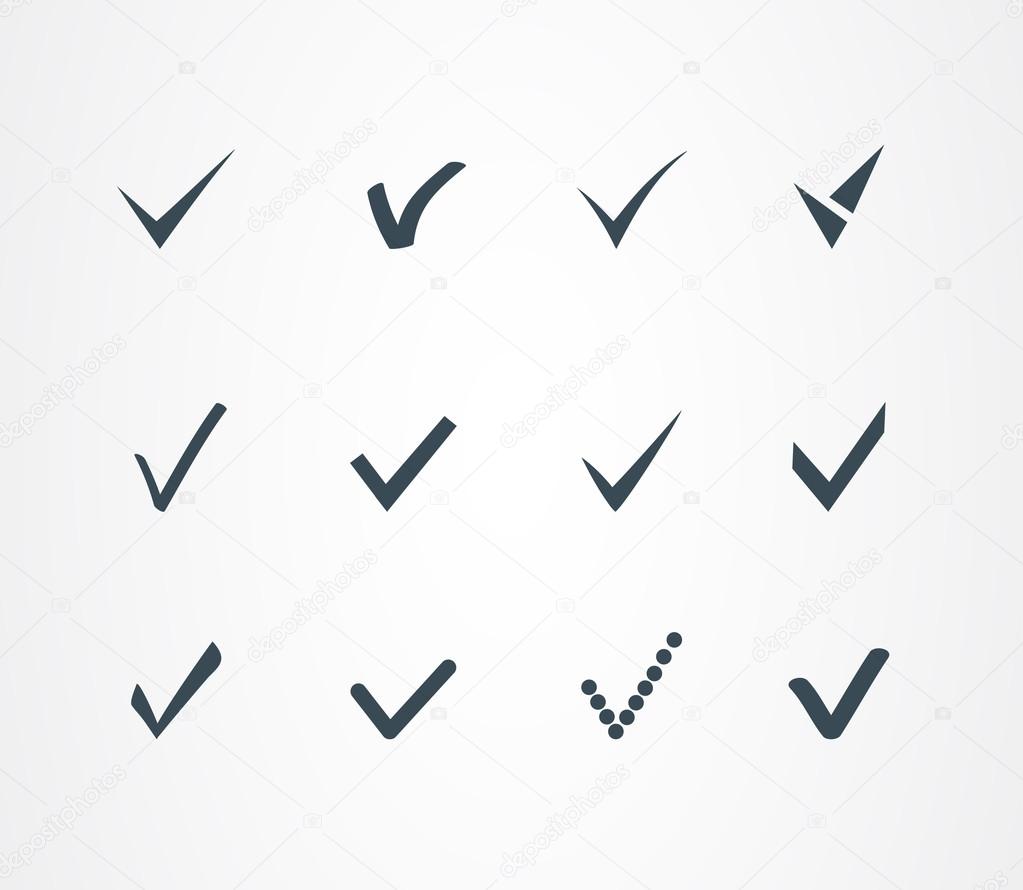 Check mark icons set