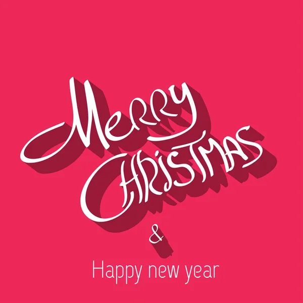 Merry Christmas typography, handwriting — Stock Vector