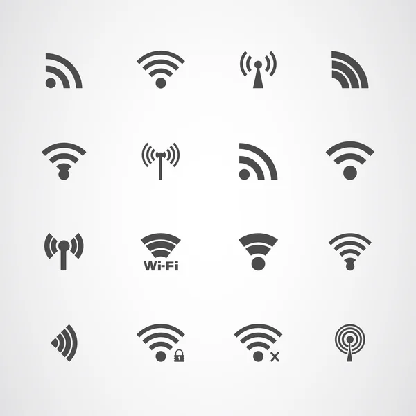 Ensemble d'icônes Wi-Fi — Image vectorielle