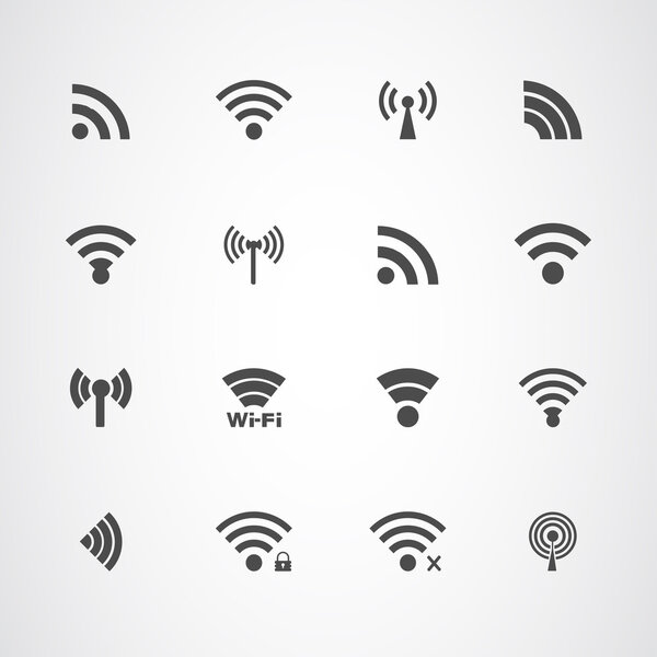 Wi Fi icons set