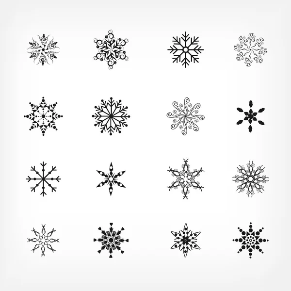 Иконки снежинки — стоковый вектор