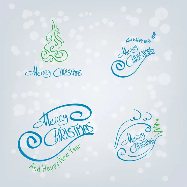 Merry Christmas Hand Drawn Elements — Stock Vector