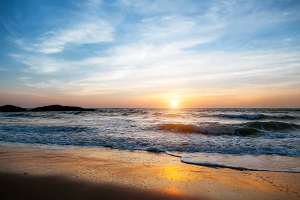 Zonsondergang in goa — Stockfoto