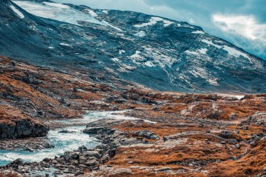 Norveç yüksek dağlar manzara