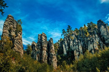 Adrspach-Teplice rocks in Czech clipart