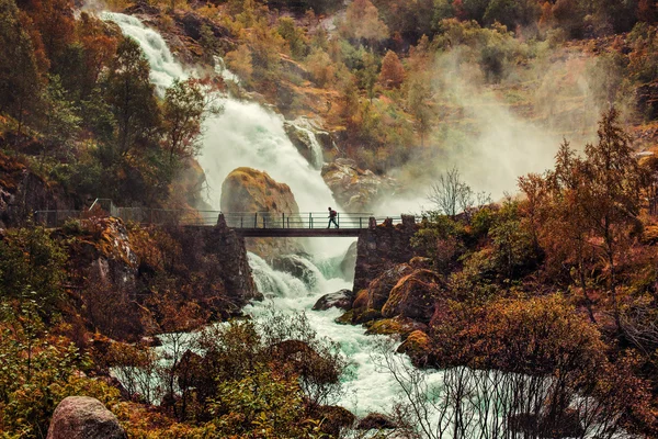 Velký vodopád v Norsku — Stock fotografie