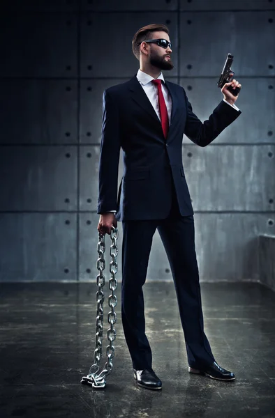 Danger businessman — Stock Photo, Image