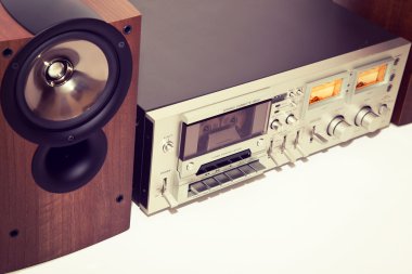 Vintage kaset stereo kaset çalar kaydedici 