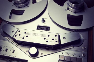 Analog stereo açmak reel kaset çalar kaydedici vu metre