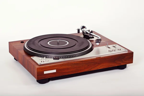 Stereo Turntable Vinyl Record Player And Retro Vintage — стоковое фото