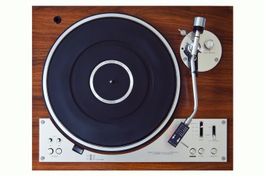 Stereo pikap vinil plak çalar Analog Retro Vintage 