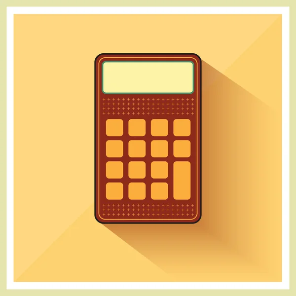 Classic Finance Accounting Calculator on Retro Background — Stock Vector