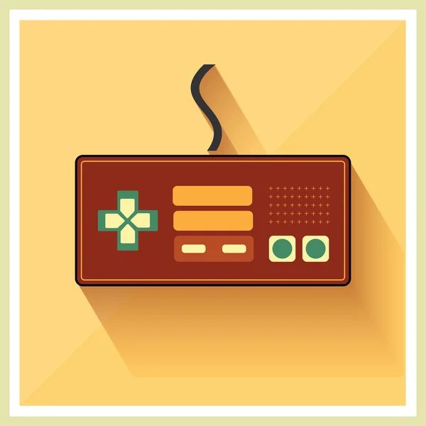 Ordenador Controlador de videojuegos Joystick Diseño plano — Archivo Imágenes Vectoriales