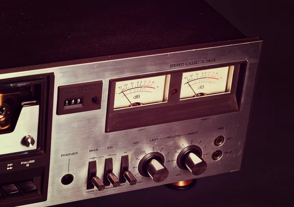 Vintage stereo cassetta registratore lettore di cassette — Foto Stock