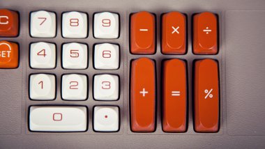 Büyük Vintage hesap makinesi klavye