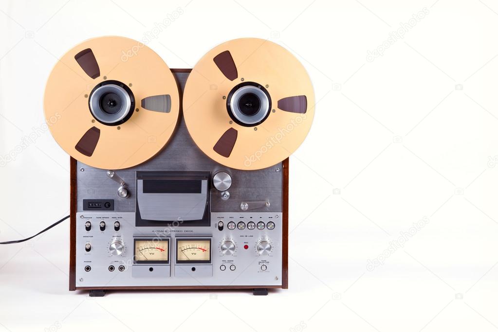 Analog Stereo Open Reel Tape Deck Recorder Player with Metal Ree Stock  Illustration by ©vittore #78840350