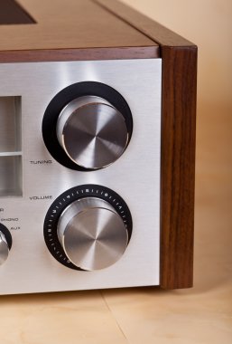 Vintage Stereo radyo alıcısı topuzlar