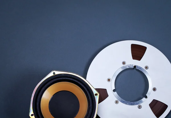 Audio Sound Speaker en metaal Open Reel objecten collectie — Stockfoto