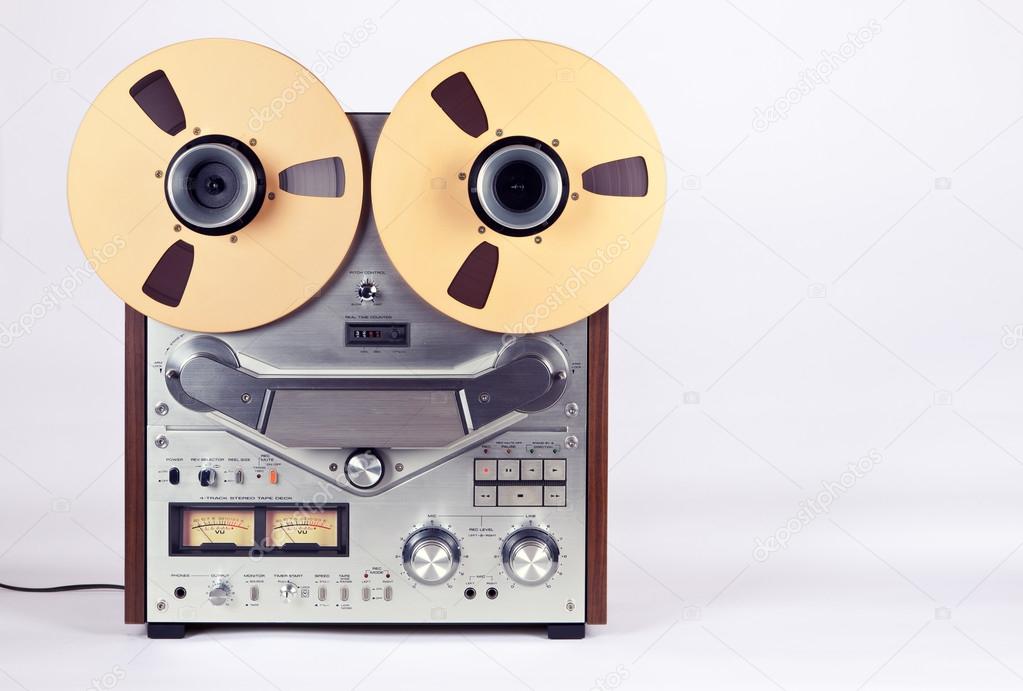 Analog Stereo Open Reel Tape Deck Recorder Player with Metal Ree Stock  Illustration by ©vittore #79920014