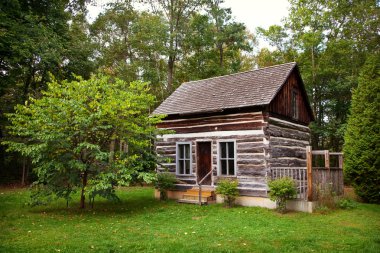 Tarihsel rustik öncü Log Cabin Ev Ontario Kanada