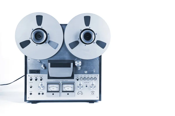 Analog Stereo Open Reel Tape Deck Recorder Player with Metal Ree — Stock Photo, Image