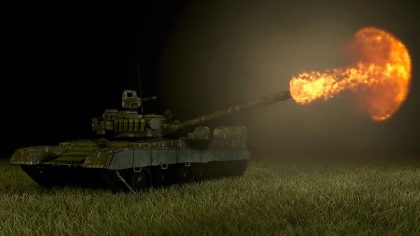 坦克射击 — 图库照片