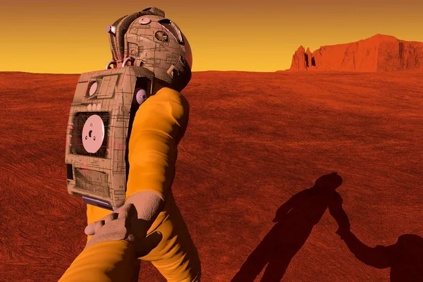 Folge mir auf den Mars — Stockfoto