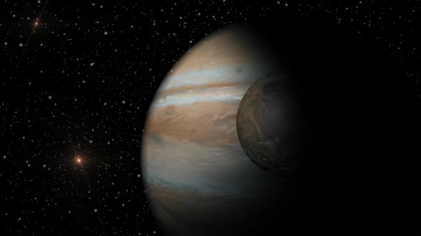 Imagen Luna Júpiter Ilustración — Vídeos de Stock
