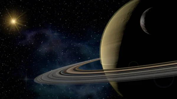 Imagen Del Planeta Saturno Ilustración — Foto de Stock