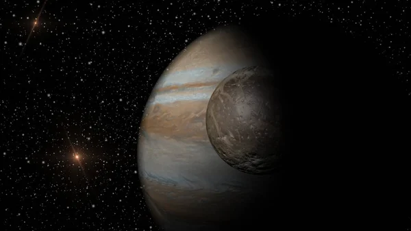 Imaginea Lunii Lui Jupiter Ilustrație — Fotografie, imagine de stoc