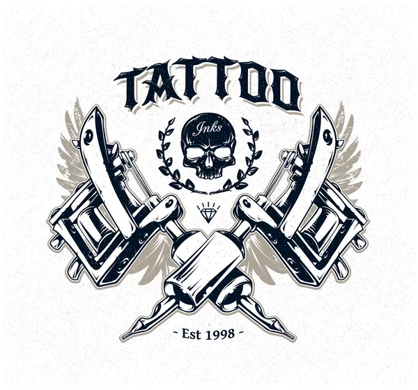 Cartel de estudio de tatuaje — Vector de stock