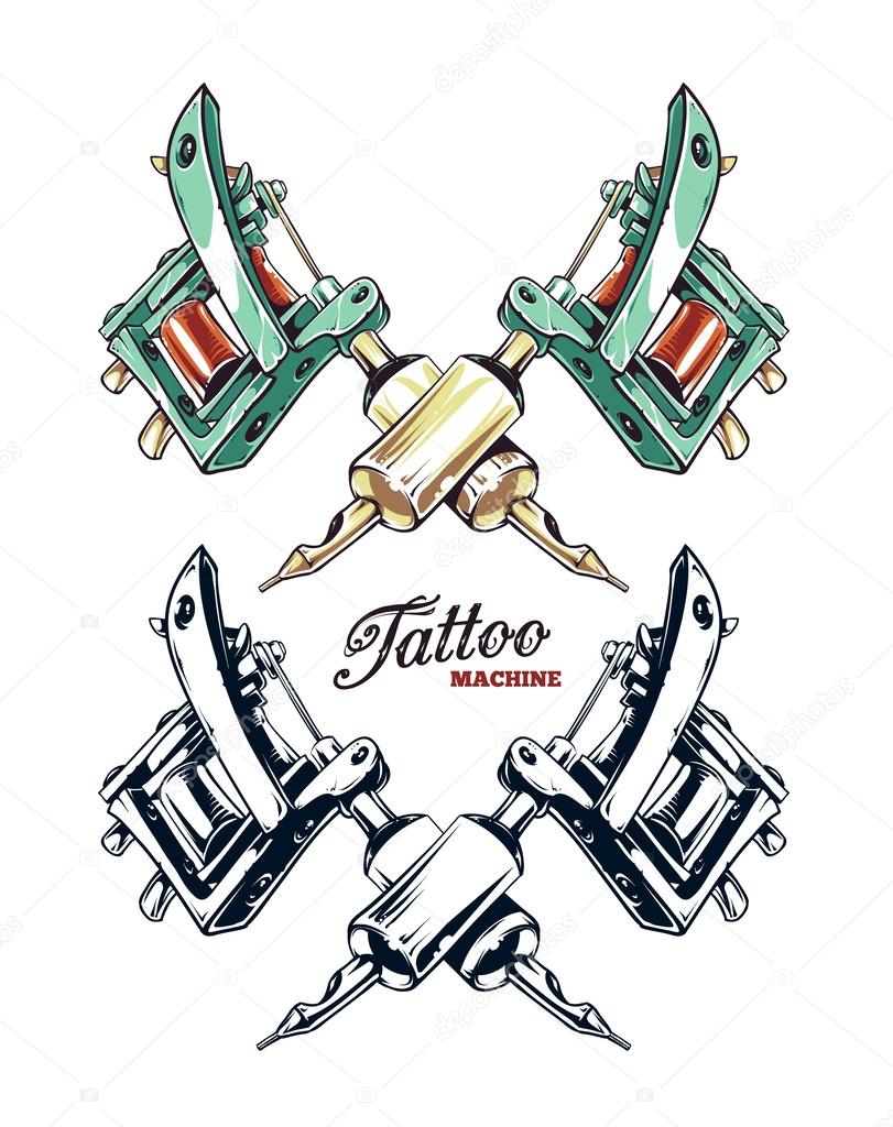 Vektorgrafiken Tattoo Machine Vektorbilder Tattoo Machine Depositphotos