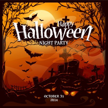 Cadılar Bayramı kartı tasarımı