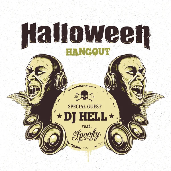 Flyer zur Halloween-Party — Stockvektor